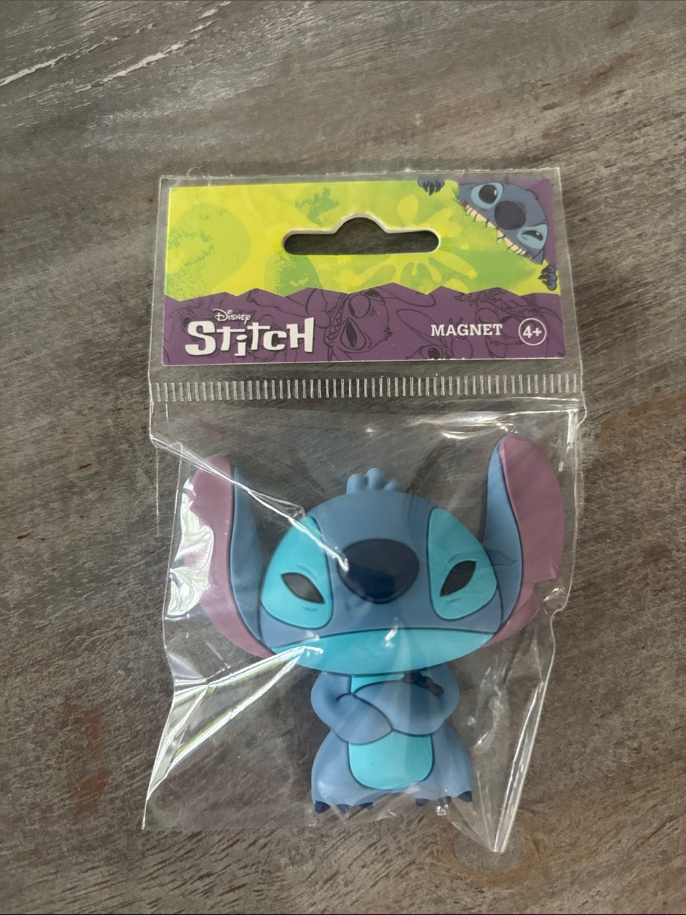 Disney Stitch Figure Magnet - Light Blue & Purple Accents